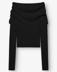 Dove off-shoulder Top - Sort